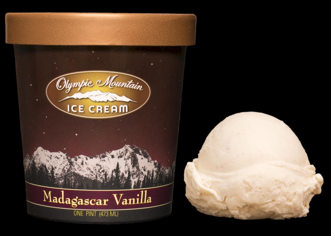 Madagascar Vanilla pint with a scoop